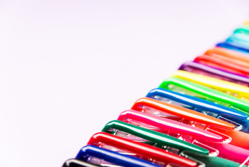 Set of gel pens of various colors