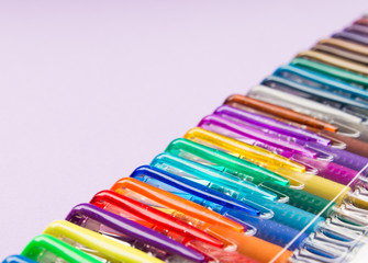 Fototapeta premium Set of gel pens of various colors
