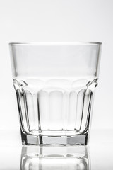 Empty glass for beverages