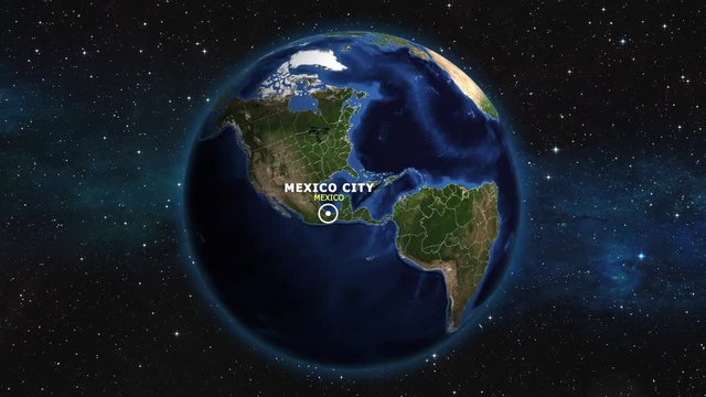 MEXICO MEXICO CITY ZOOM IN FROM SPACE