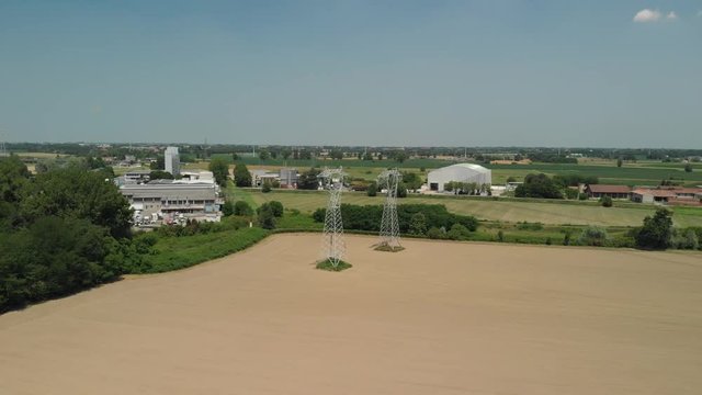 Power energy lines (approaching)