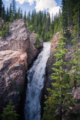 Booth Falls near Vail, Colorado in the summer. 
