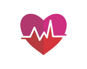 heart line medical medicare pharmacy clinic image vector icon logo