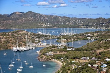 Fototapeta premium Antigua Yacht Club from Above
