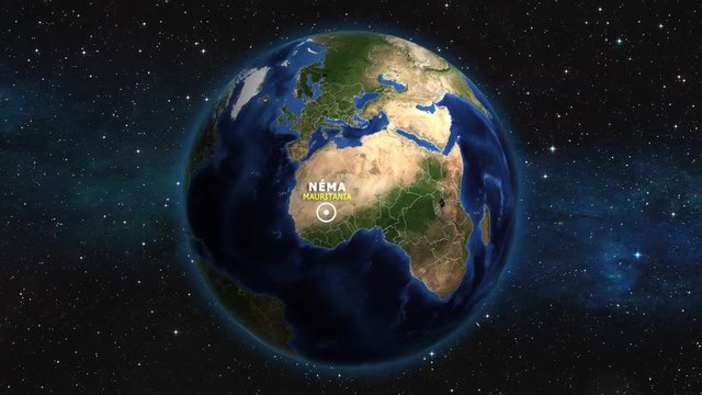 MAURITANIA NEMA ZOOM IN FROM SPACE
