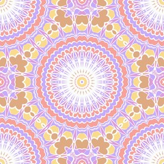 Floral Geometric seamless pattern. Decorative art deco style. Vector illustration for design