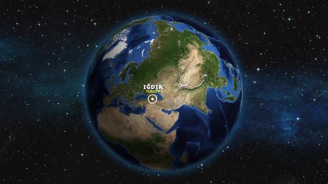 TURKEY IGDIR ZOOM IN FROM SPACE