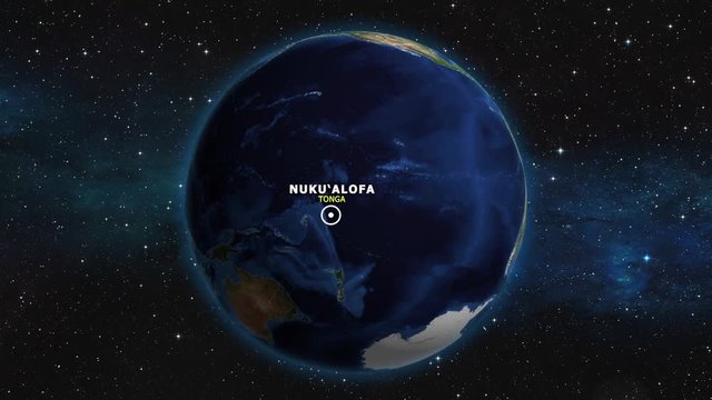 TONGA NUKUALOFA ZOOM IN FROM SPACE