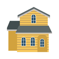 Wooden house real estate vector illustration graphic design