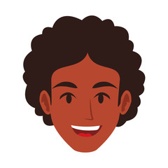 Disco man face cartoon vector illustration graphic design