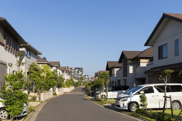 Obraz premium 住宅と青空
