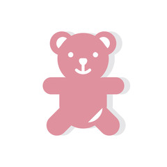 Obraz na płótnie Canvas Isolated pink teddy bear 