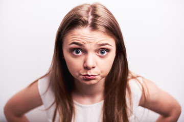 Naklejka premium Beauty portrait of young woman