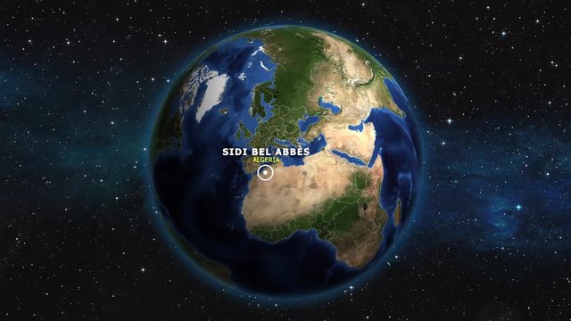 ALBANIA SIDI BEL ABBES ZOOM IN FROM SPACE