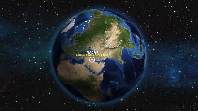BRITISH INDIAN OCEAN TERR NAJAF ZOOM IN FROM SPACE