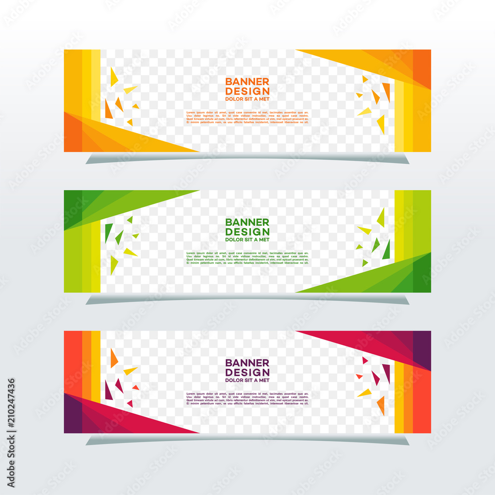 Wall mural abstract web banner design background or header templates in transparent background