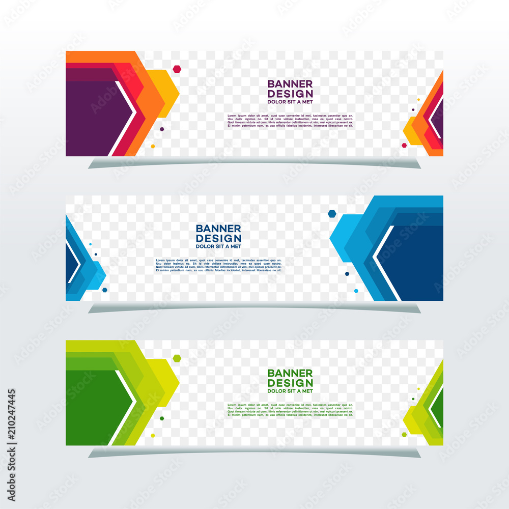 Wall mural abstract web banner design background or header templates in transparent background