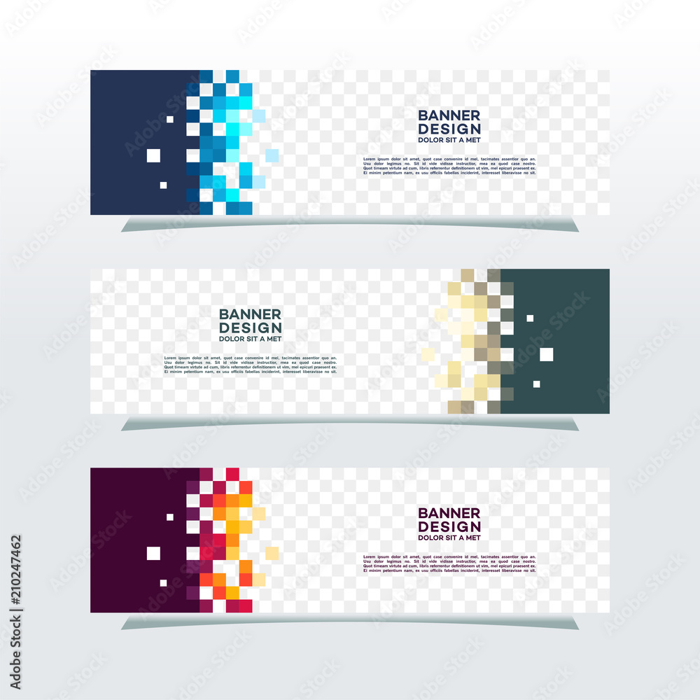 Wall mural abstract web banner design background or header templates in transparent background
