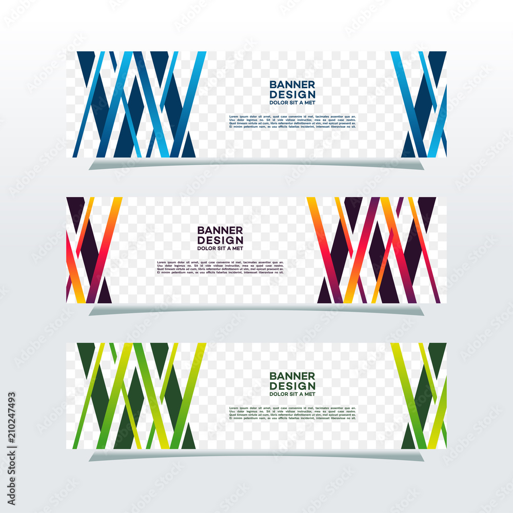 Wall mural abstract web banner design background or header templates in transparent background