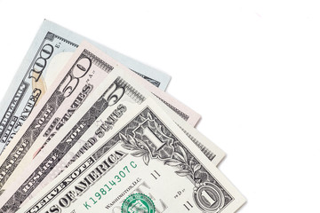 US dollar bill banknote closeup