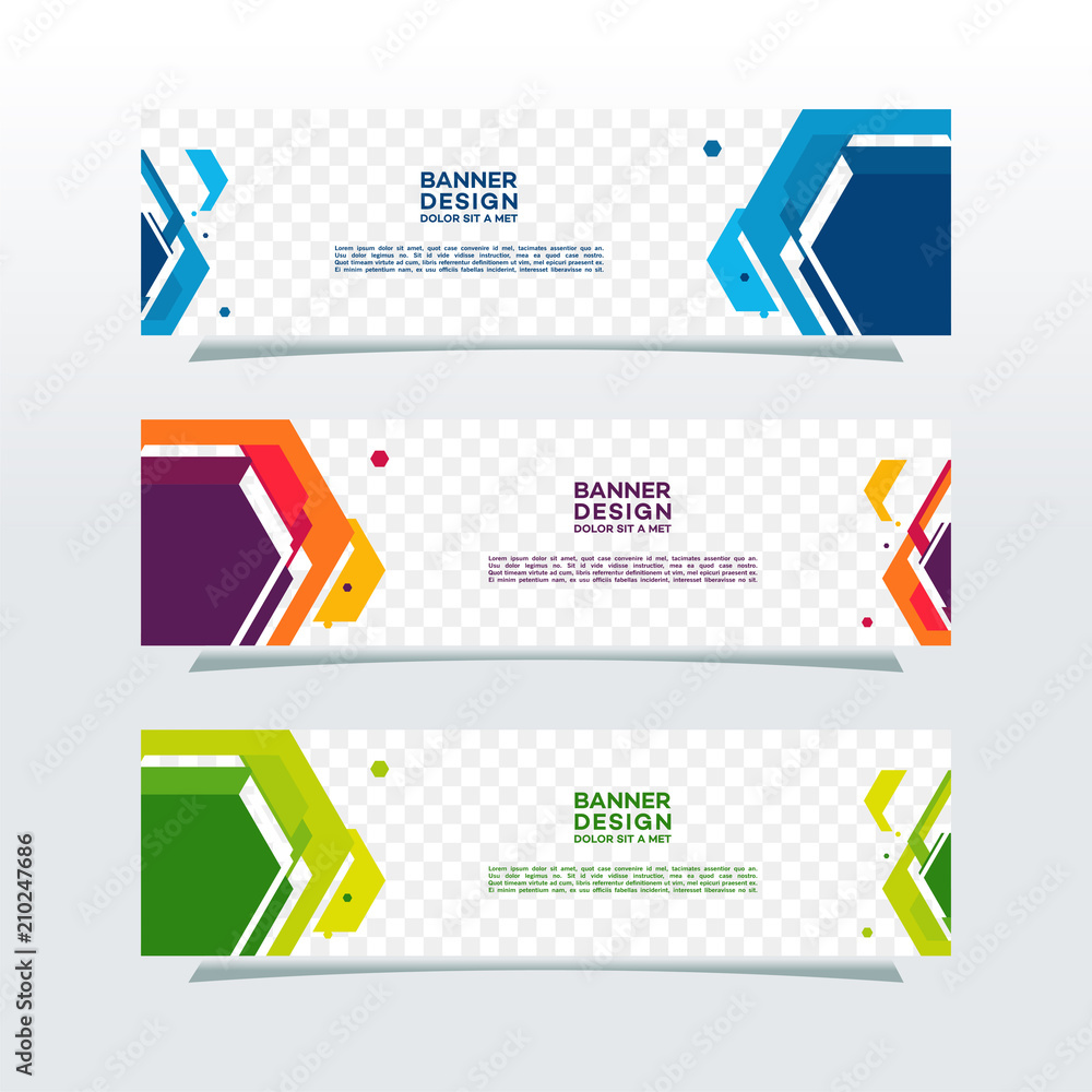 Wall mural abstract web banner design background or header templates in transparent background