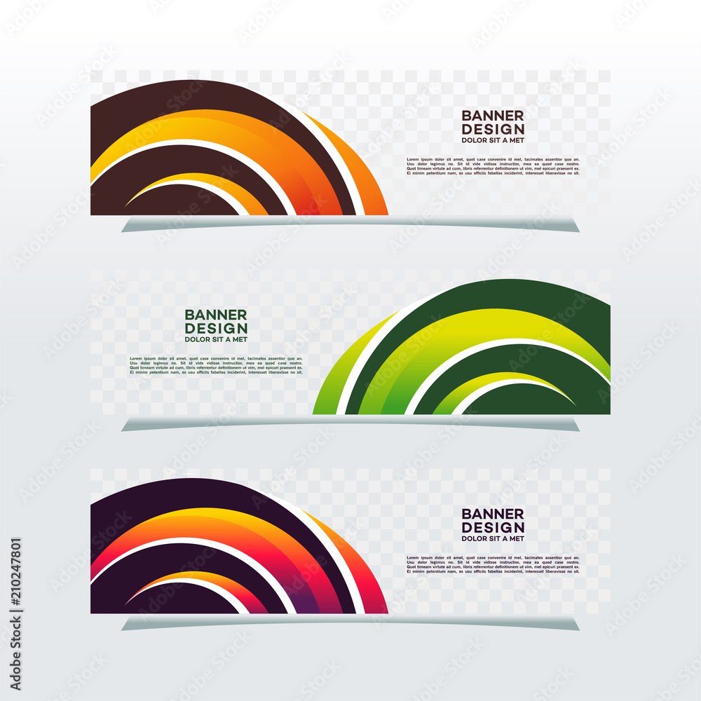 Wall mural abstract web banner design background or header templates in transparent background