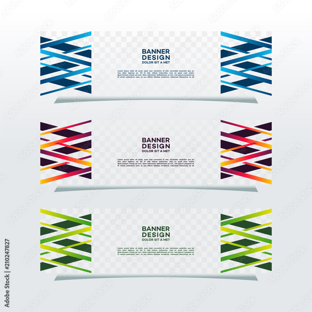 Wall mural abstract web banner design background or header templates in transparent background