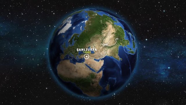 TURKEY SANLIURFA ZOOM IN FROM SPACE