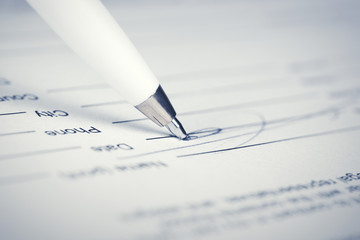 Signing contract