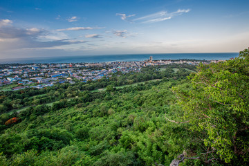 Khao Hin Lek Fai View Point, Features city views. Hua Hin, Natural Green Surrounding City It is a beautiful and famous tourist attraction in Hua Hin, Thailand.