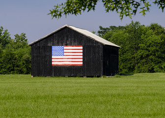 Fototapeta premium Loudoun County VA patriotic barn