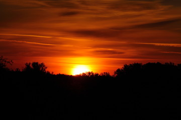 crimson sunset  with the sun