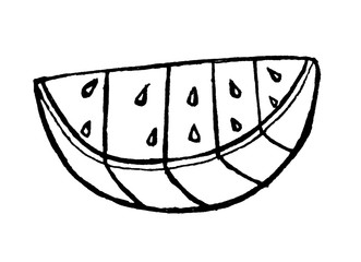 スイカの塗り絵