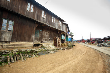 Fototapeta na wymiar Rustic Village in Burma