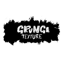 Ink vector dry brush stroke. Vector illustration. Grunge hand drawn watercolor texture. Space for text.