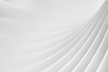 Abstract background from a serpentine flowing waves. 3d illustration