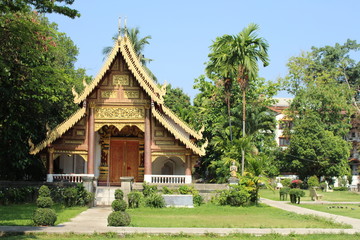 Fototapeta na wymiar Wat Chiang Man, Chiang Mai Province, Thailand