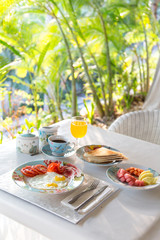 Breakfast in the villa