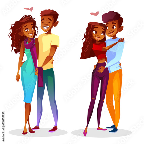 Black Couple In Love Vector Illustration Of Young Afro American Teen Boy And Girl In Romance Or Dating Cartoon Characters Of Man And Woman Looking In Eyes Embracing Or Holding Hands Together Black Couple In Love Vector Illustration Of Young Afro American Teen Boy And Girl In Romance Or Dating Cartoon Characters Of Man And Woman Looking In Eyes Embracing Or Holding Hands Together