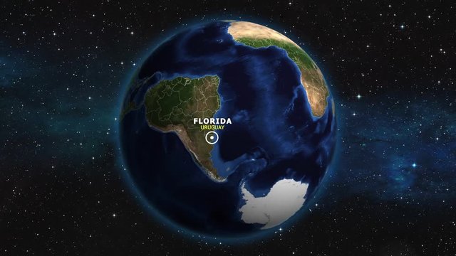 URUGUAY FLORIDA ZOOM IN FROM SPACE