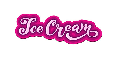 Ice Cream handwritten inscriptions.