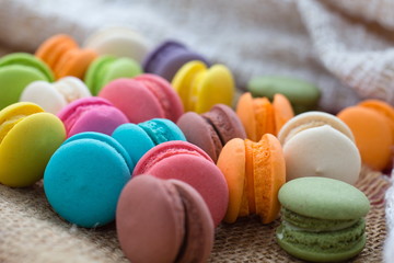 Various flavoured Macarons or Macaroon.