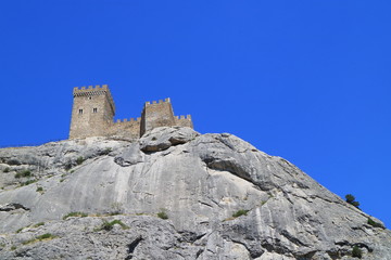 An image of an ancient Genoese fortress.