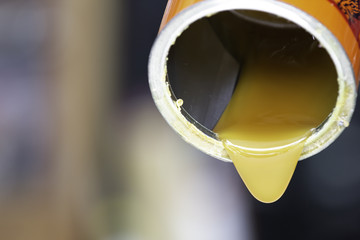 closeup rubber adhesive