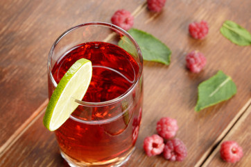 Lime and mint raspberry Fruit beer