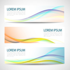 Abstract color wave design element with multi color lighting effect. multi color line and wave.