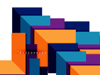 Multicolored abstract geometric shapes, geometry background for web banner