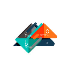 Triangle data visualization design, option infographic layout
