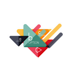 Triangle data visualization design, option infographic layout