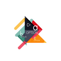 Triangle data visualization design, option infographic layout